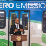 Governor Wes Moore with MTA Zero Emissions Bus